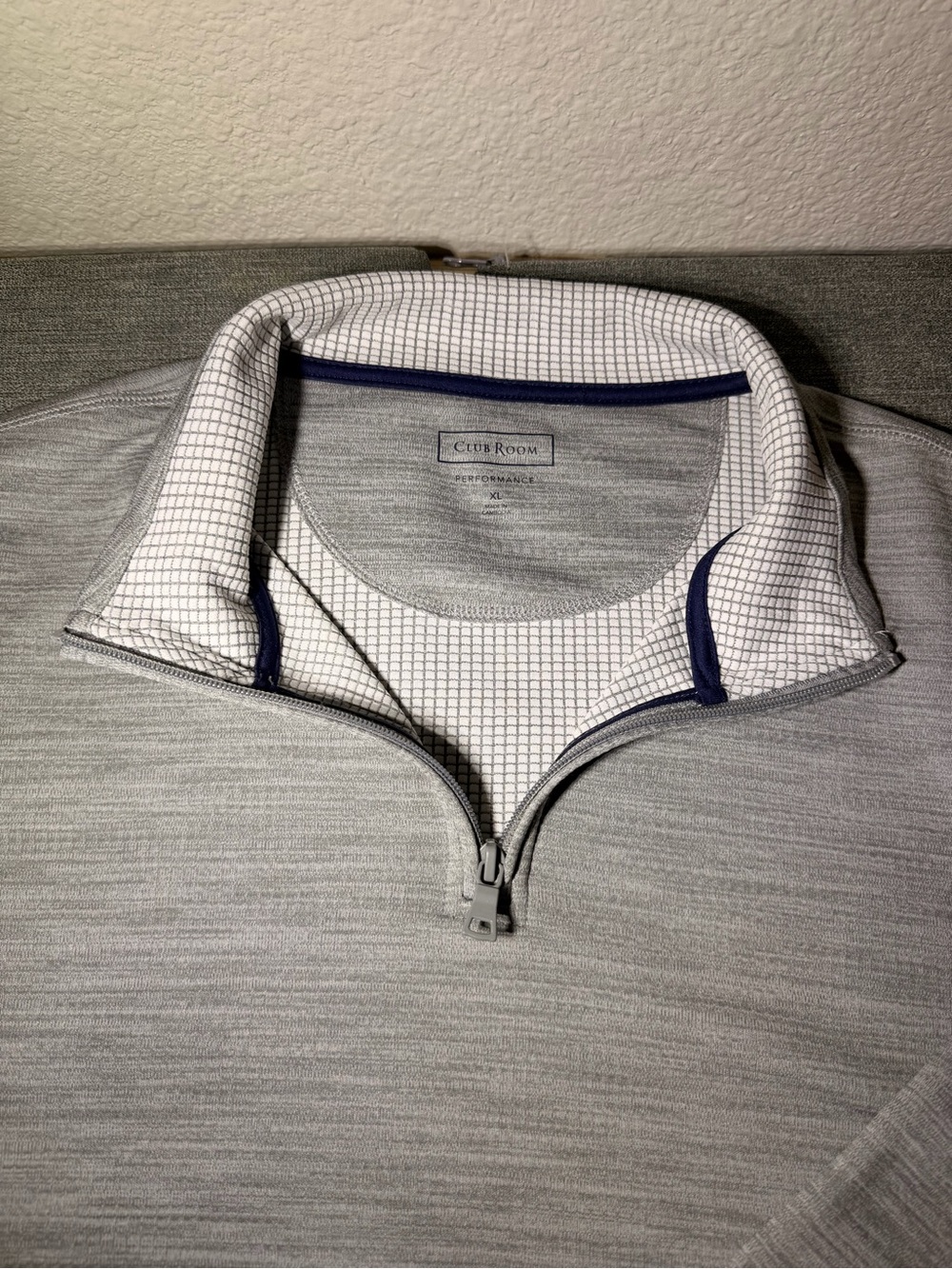 Club Room Light Gray Quarter-Zip Pullover